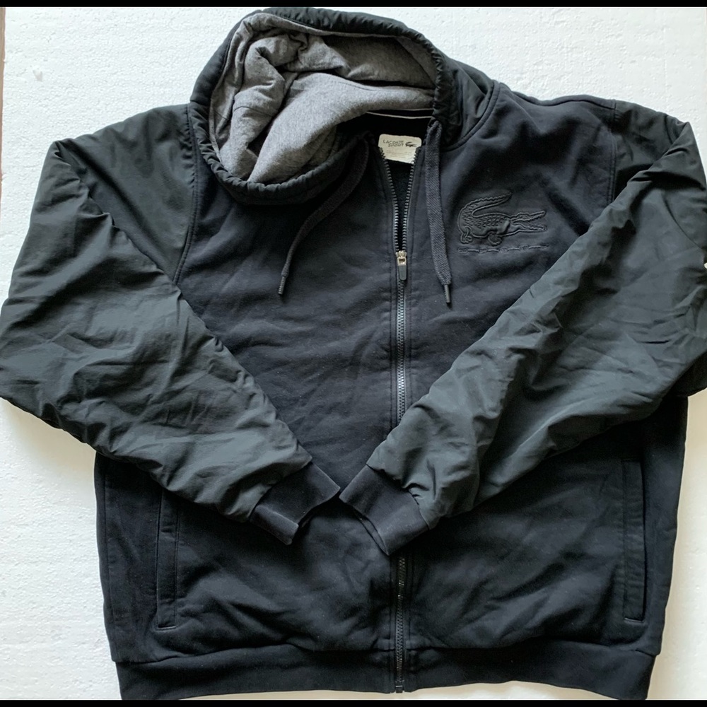 Men’s Black Lacoste Sport Hoodie